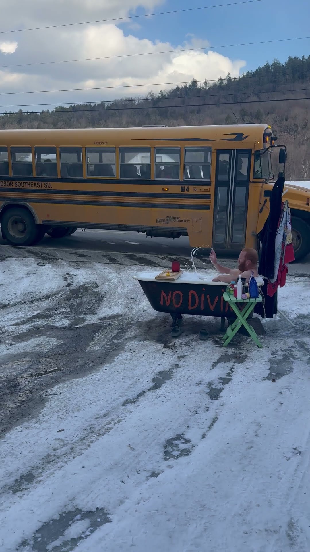Bus Stop Bath Time || ViralHog