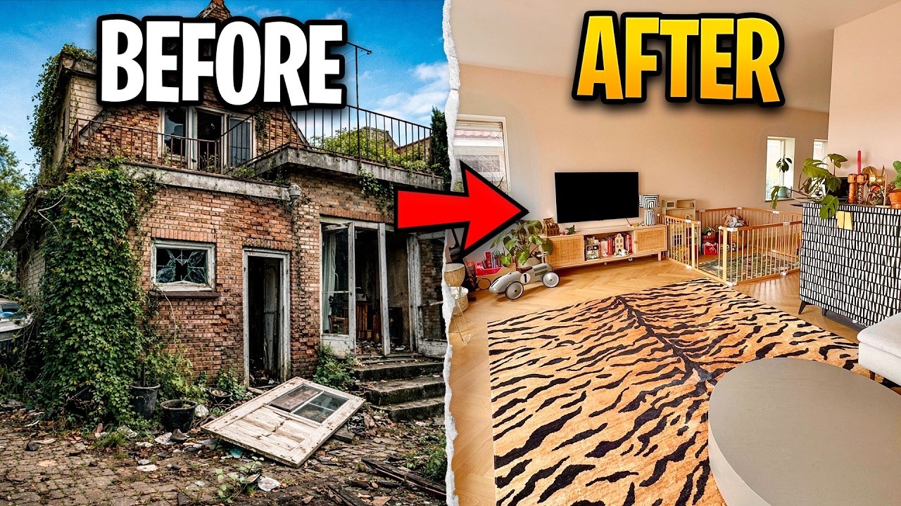 Потрясающий видеоролик о реконструкции старого дома в ускоренном режиме! Полное преображение.