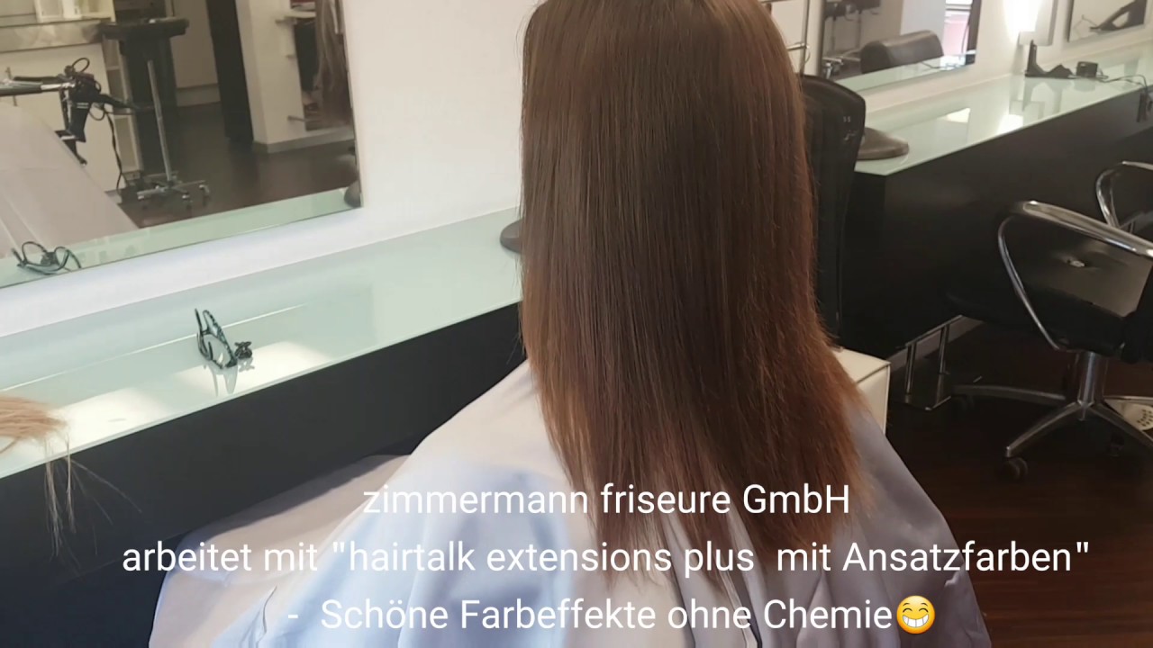Haarverlängerung mit hairtalk extensions und schönen Farbeffekten - YouTube