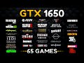 Gtx 1650 test in 65 games in 2024