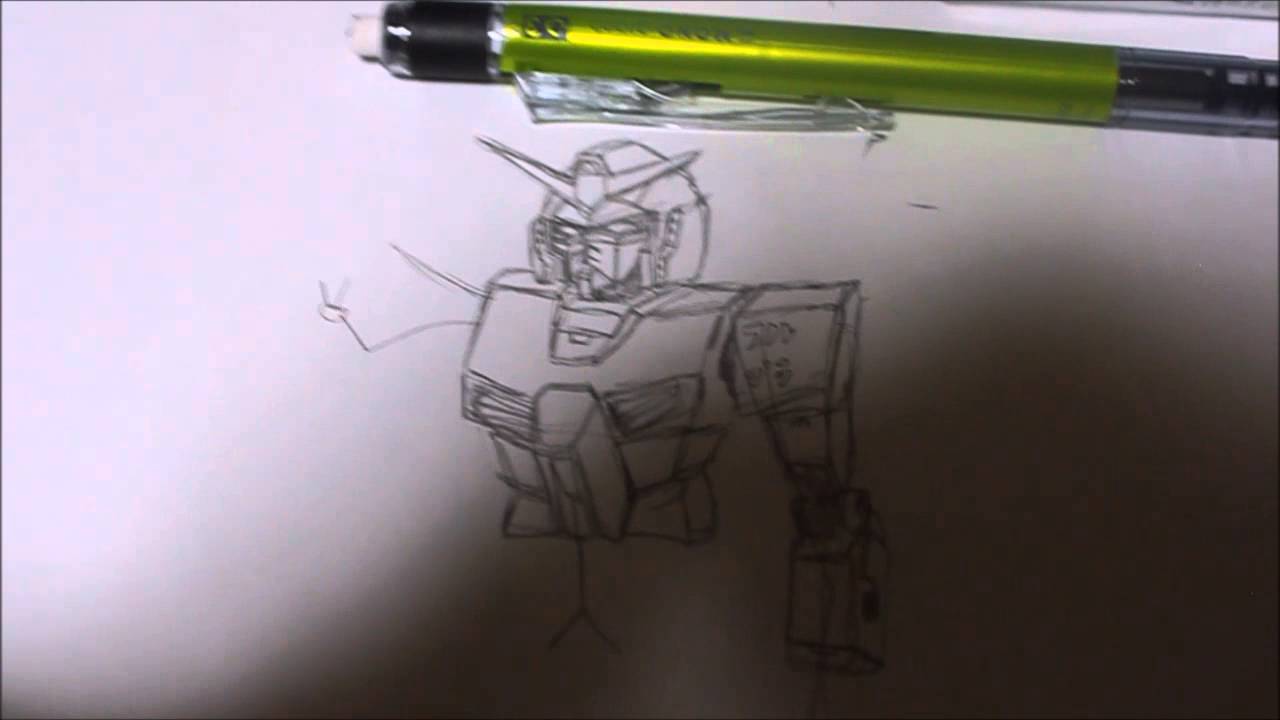 記憶をたどってガンダムを描く Youtube