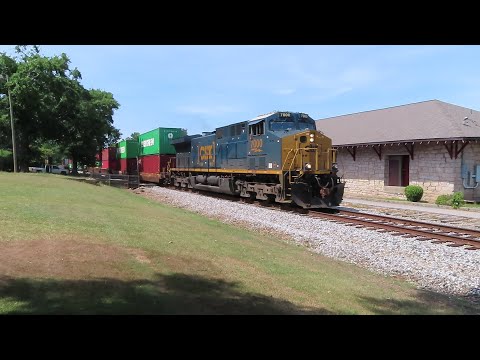 Engineer on CSX Train I198 gives a special salute. At Stone Mountain GA 06-21-2022