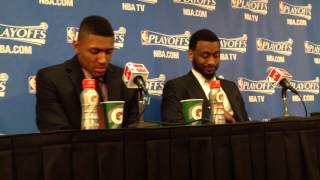 Bradley Beal and John Wall press conference after 75-69 win and series clincher vs Bulls