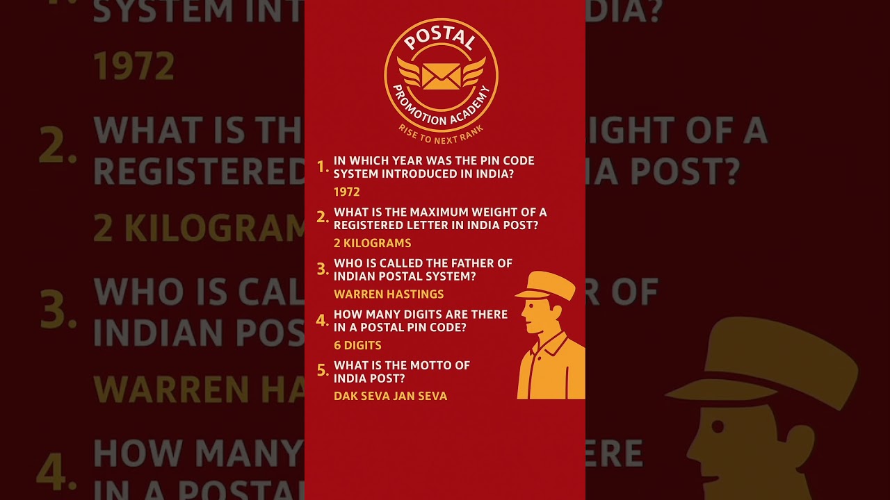 📮 Postal Promotion Academy | Top 5 Questions for Postal Exam | Rise to Next Rank