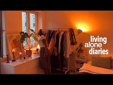 living alone in germany, spring in germany, clean with me, homebody diaries, new books #livingalone