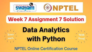 Data Analytics with Python Week 7 Assignment 7 Solution| NPTEL | Swayam | Jan-Apr 2024
