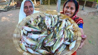 ডিমভর্তি ট্যাংরা মাছের রসা সঙ্গে দেশি টেংরা মাছ দিয়ে কচুর লতি রান্না | Tangra mach recipe villfood