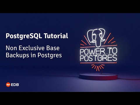 Non Exclusive Base Backups in PostgreSQL