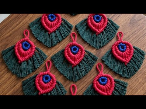 Macrame beautiful peacock feather easy design/#macrame/#shorts/#yt/#short/ytshorts