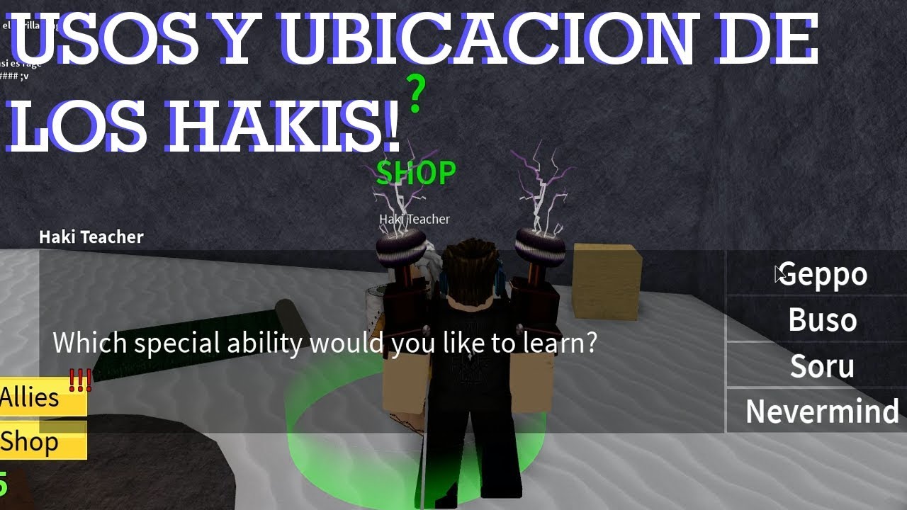 Todos Los Hakis Ubicacion Y Usos En Combate Roblox Blox Piece Espanol Youtube - usos roblox