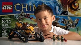 LAVAL'S ROYAL FIGHTER - LEGO Legends of Chima Set 70005- Time-lapse Build, Unboxing & Review