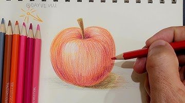 Dạy vẽ quả táo || How to draw an apple