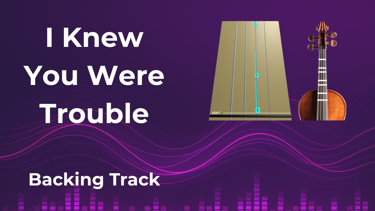 I KNEW YOU WERE TROUBLE 💥 (Taylor Swift) | Backing Track with Animated Violins | ORIGINAL Tempo