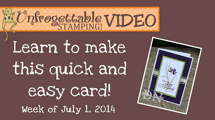 Stampin' Up! quick and easy Elegant Iris Sympathy ...