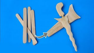 Membuat KERIS dari stik es krim || kerajinan stik eskrim || Popsicle stick craft