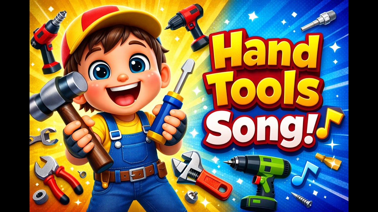 Tools Sng Hand Tools Song & Poem for Kids 🔧 | Top 10 Tools | Fun 3D Animated ...