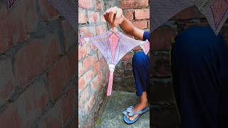 Notebook Paper Se Cheel Jaisi Patang Kaise Banaye | Small Bat Kite Making #shorts