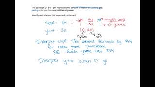 Interpreting Slope and Y-Intercept
