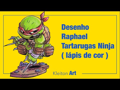 Raphael   Tartaruga Ninja - Desenho feito com lápis de cor  #desenhocolorido #color #lápisdecor
