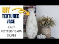 DIY Textured Vase | Inspired by Pottery Barn