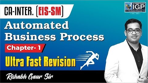 CA-INTER | EIS-SM | AUTOMATED BUSINESS PROCESS | CHAPTER-1 | ULTRA FAST REVISION  |  BY RISHABH GAUR