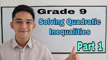 Solving Quadratic  Inequalities - Part 1 I Señor Pablo TV