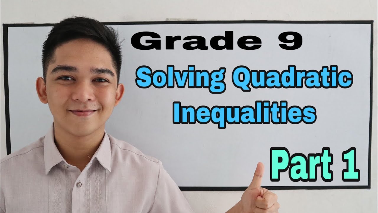 Solving Quadratic  Inequalities - Part 1 I Señor Pablo TV