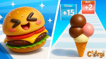 Ice Cream Rush VS Food Run 🍔 All Levels Satisfying Walkthrough Gameplay