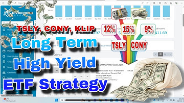 LONG Term ETF Strategy for TSLY, CONY & KLIP What I will Do With There High Yield Dividends