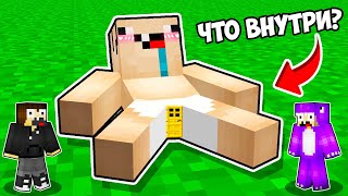 МЫ УМЕНЬШИЛИСЬ И ПРОВЕЛИ 24 ЧАСА ВНУТРИ НУБИКА В МАЙНКРАФТ ВИДЕО ТРОЛЛИНГ MINECRAFT