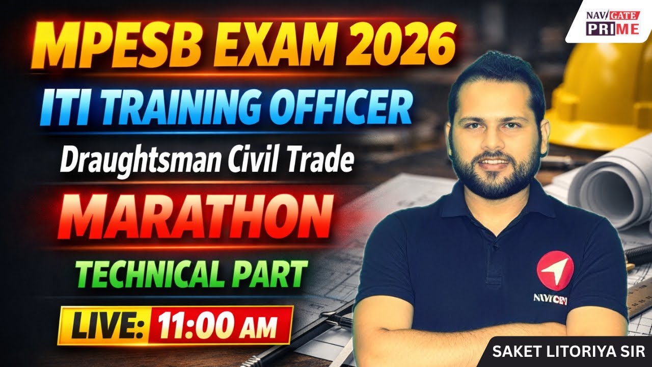 MPESB ITI TRAINING OFFICER | FINAL REVISION MEGA MARATHON|DRAFTSMAN CIVIL|TECHNICAL PART