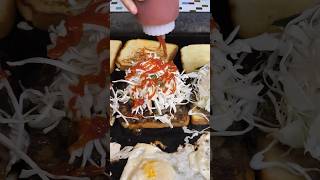 떡갈비 햄치즈 토스트 / Grilled short rib patties, ham cheese toast #shorts / korean street food