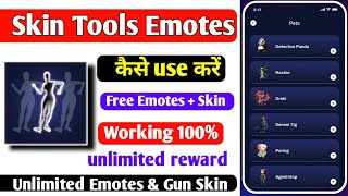 Skin Tools Emotes Free Unlock | How To Get All Emotes In FF Using Skin Tools | M ki tech screenshot 4
