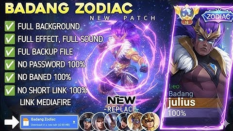 NEW UPDATE!! Script Skin Badang Zodiac - Leo No Password | Full Effect Voice | Patch Terbaru