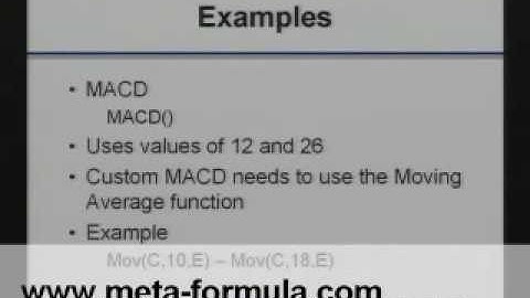 Technical Analysis Indicator MACD in Metastock