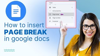 How to insert a page break in google docs