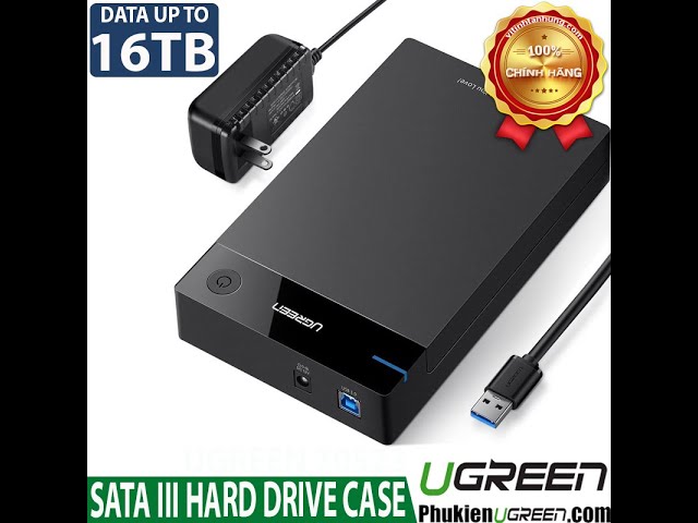 Hộp đựng ổ cứng 2.5/3.5″ SATA USB 3.0 Ugreen 50423 Hỗ Trợ HDD 16TB