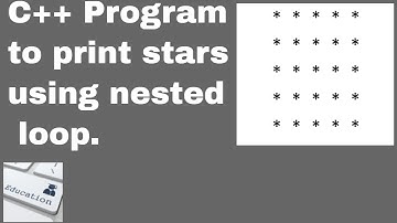 C++ Program to print stars using nested loop