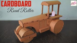 How to make cardboard Road Roller / Road Roller from cardboard / cardboard Road Roller