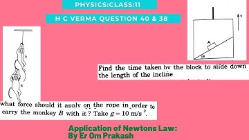 H. C. Verma Solutions - Chapter 5, Question 40 & Question 38