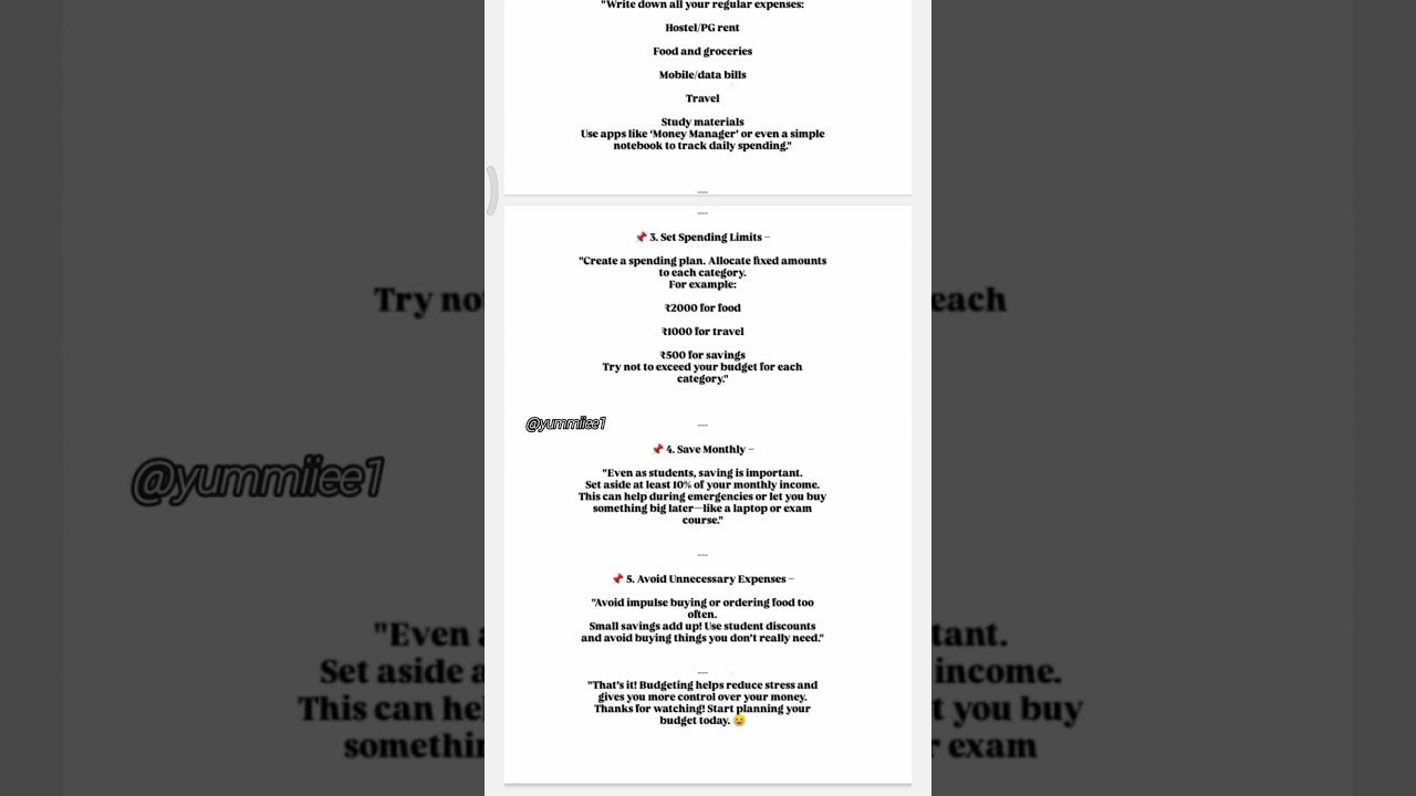 HOW TO MANAGE MONTHLY BUDGET AS A STUDENT || @yummiiee1