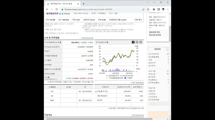 003030세아제강지주 주가 전망 및 차트 분석