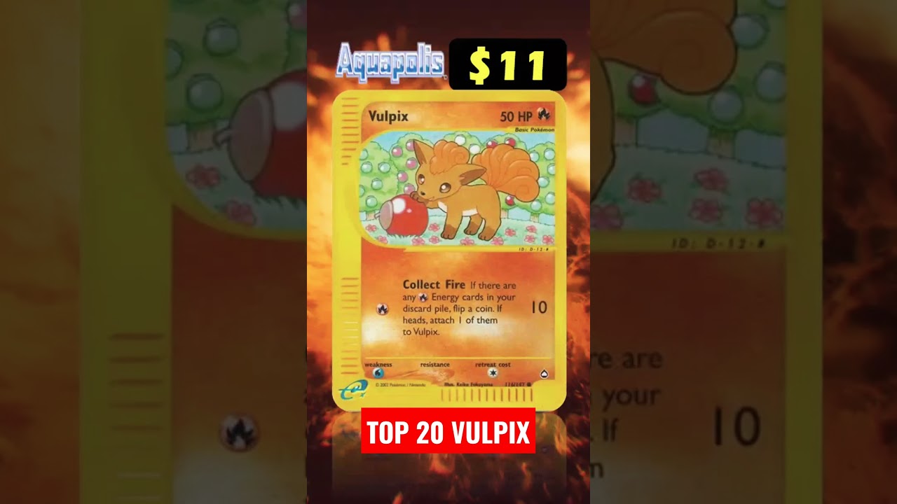 Top 20 Vulpix Most Expensive Cards #Shorts #Vulpix #Ninetales #Pokemon #Pokemoncards #Fyp #Daily