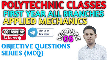 Mechanics/MCQ/Objective Questions/Lecture 05/ @polytechnicclasses2733