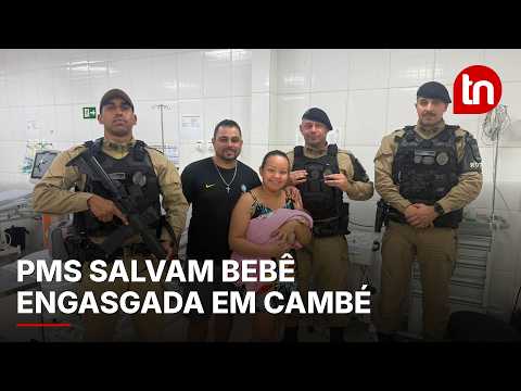 Policiais militares salvam bebê recém-nascida engasgada em Cambé