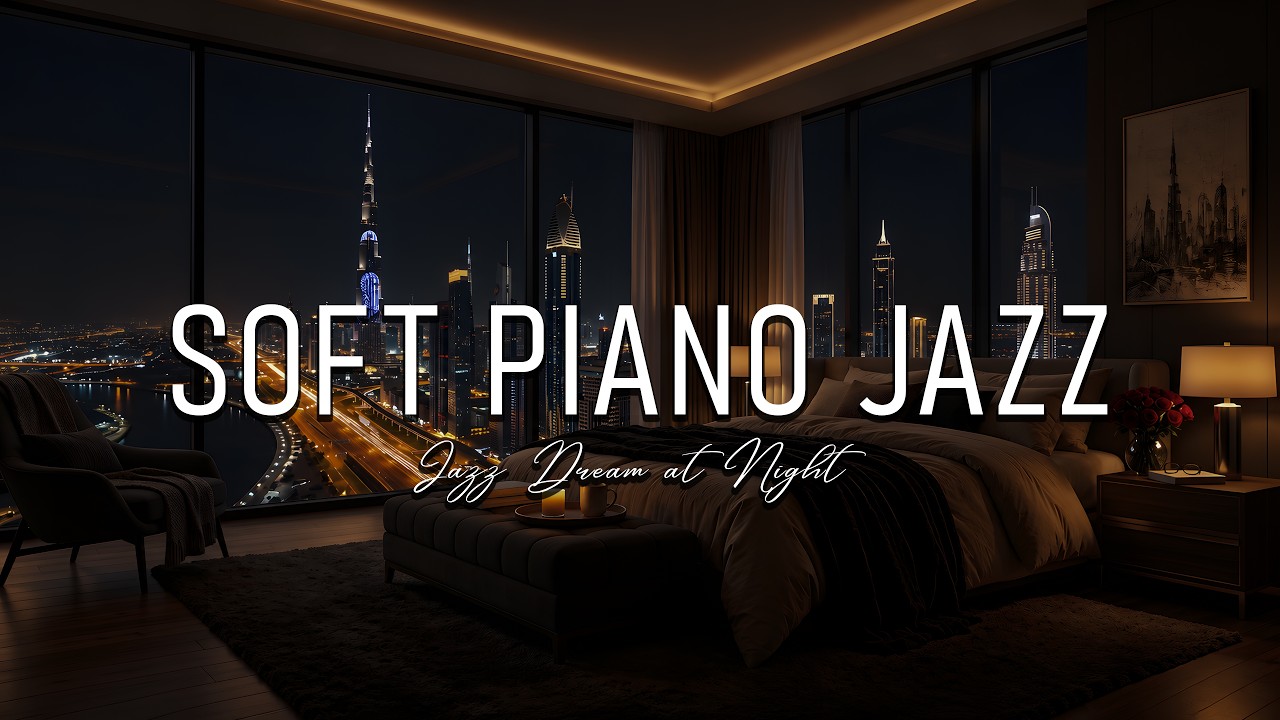 Soft Piano Jazz - Peaceful Night Jazz for Sleep, Relaxation | Soft Jazz Piano Music in Cozy Bedroom