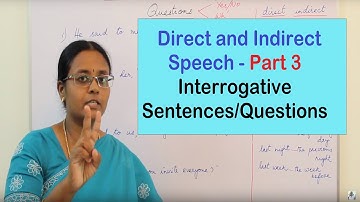 [TAMIL] Direct and Indirect speech - Part 3: Yes/No questions and 