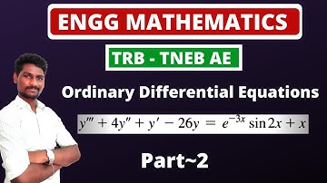 Ordinary Differential Equations| part-2 |ODE | TRB/TNEB | in Tamil | Karpom Tamizha
