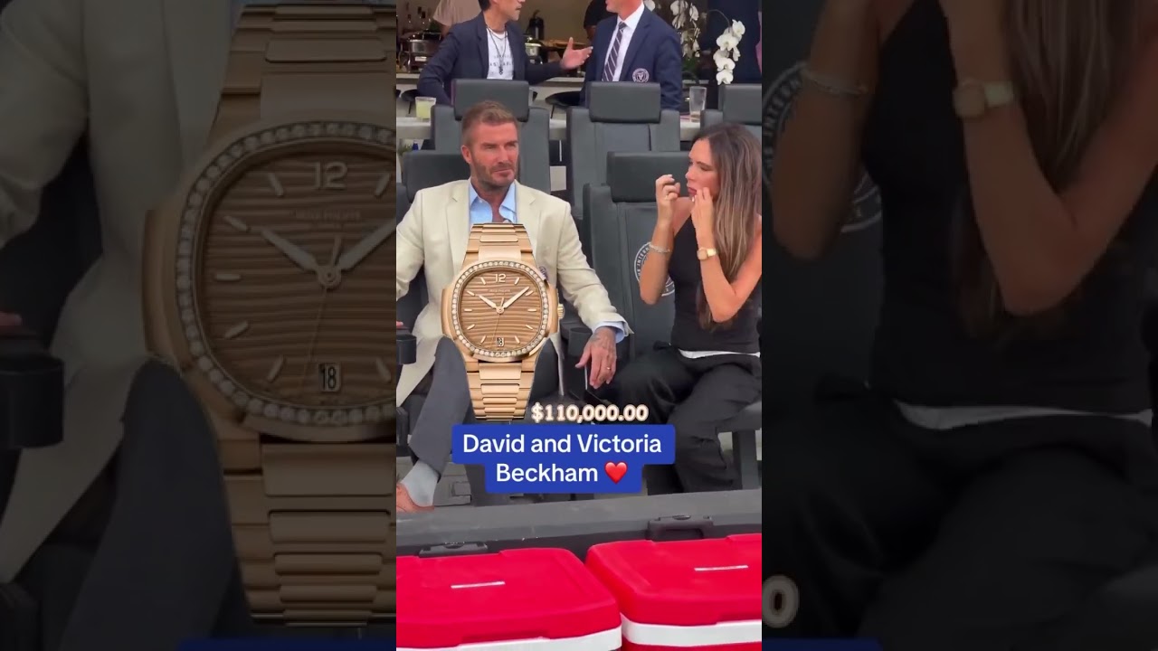 David Beckham and Victoria patekphillipe watch #shorts #patekphillipe #davidbeckham #football