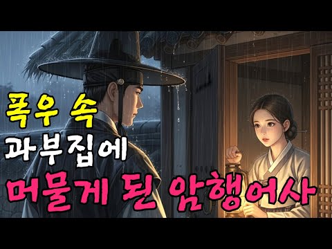 폭우 속에 과부집에 머물게 된 암행어사ㅣ야담,민담,신화,전설,옛이야기,조선시대이야기